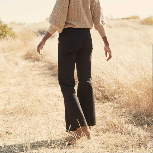 Doen black denim wide boot cut leg jeans - Picture 3 of 7